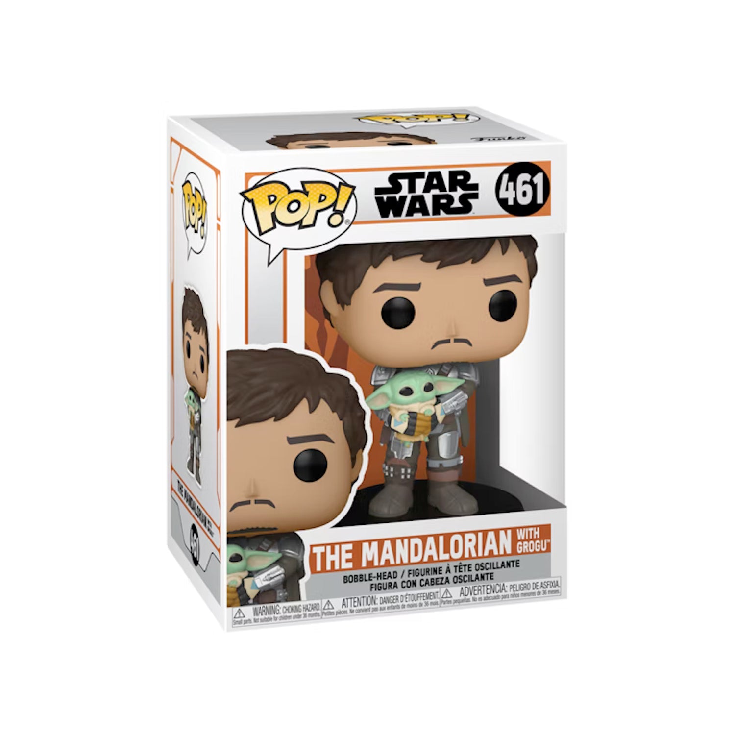 Funko Pop! Star Wars The Mandalorian With Grogu Bobble-Head Figure #461