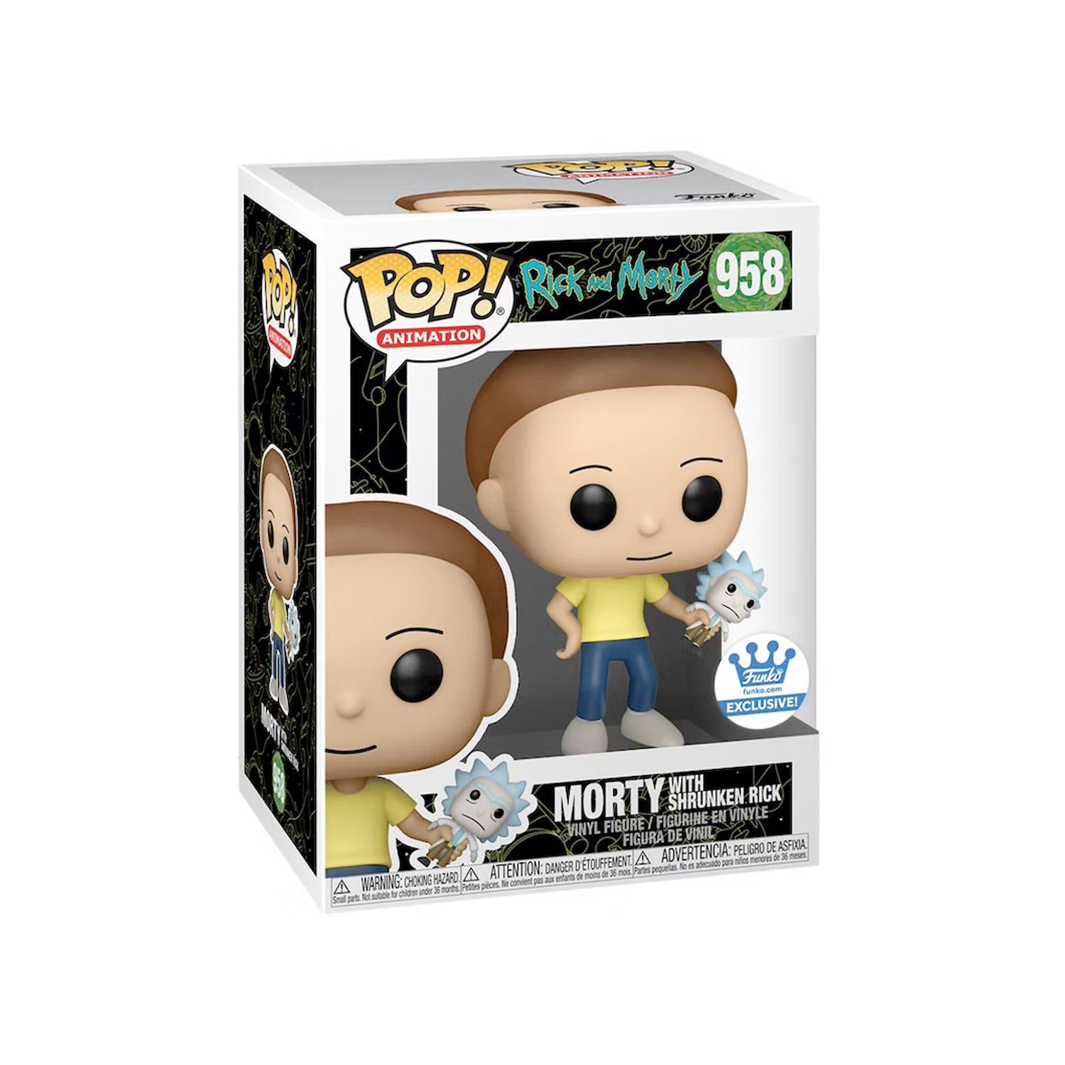 Funko Pop! Animation Rick and Morty: Morty With Shrunken Rick Funko Shop Exclusive Figure #958