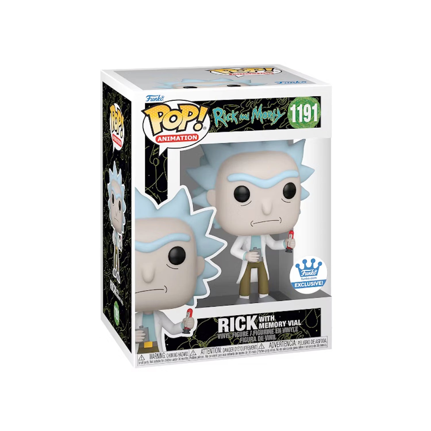 Funko Pop! Animation Rick and Morty Rick with Memory Vial Funko Shop Exclusive Figure #1191