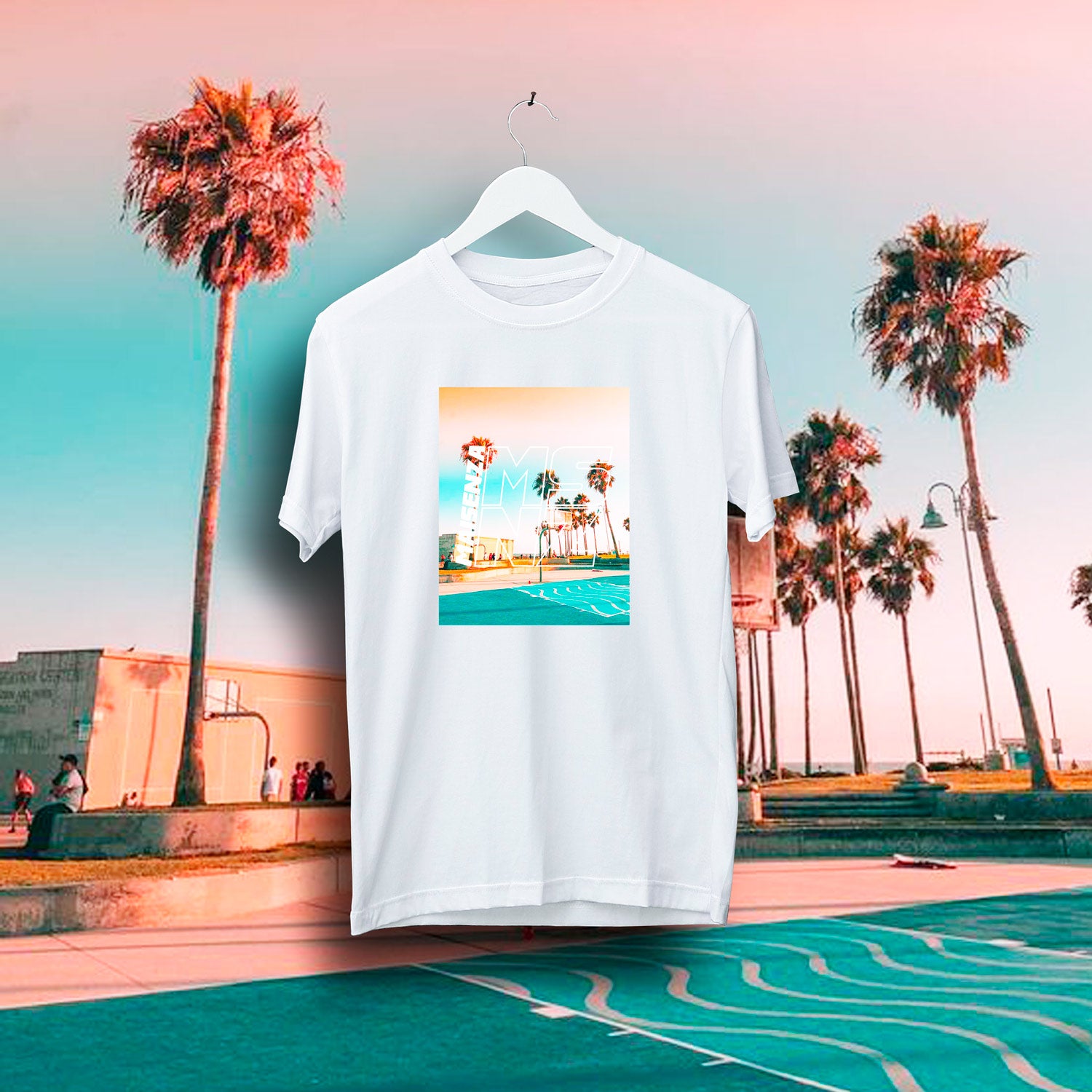 T-shirt organica Uomo California Court