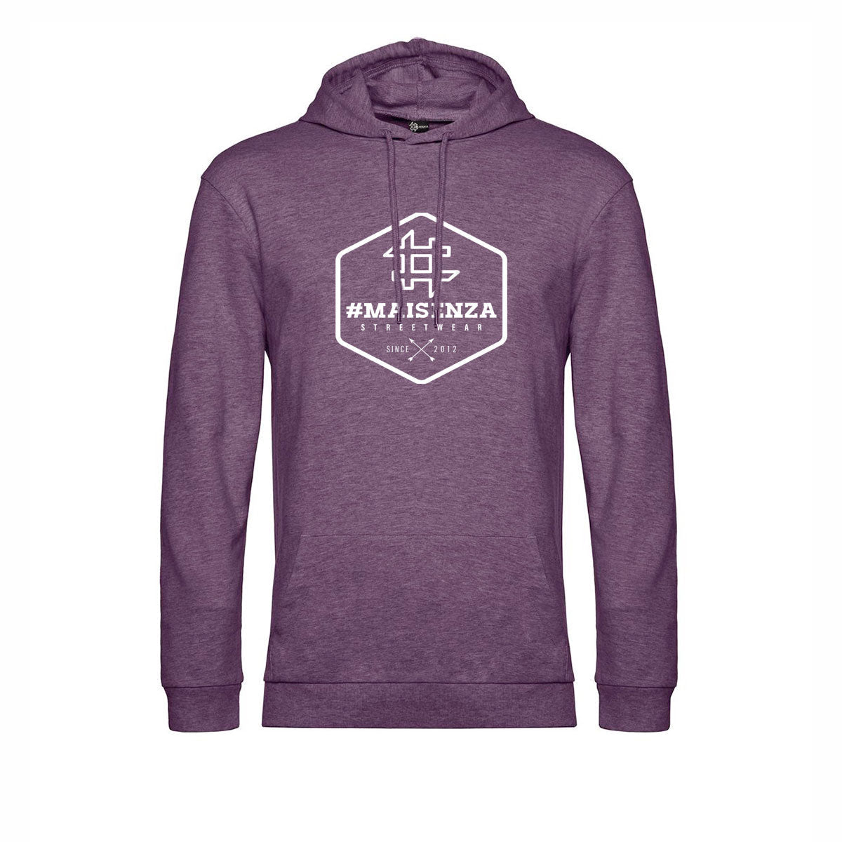 Felpa con cappuccio uomo BOX LOGO - Heather Purple