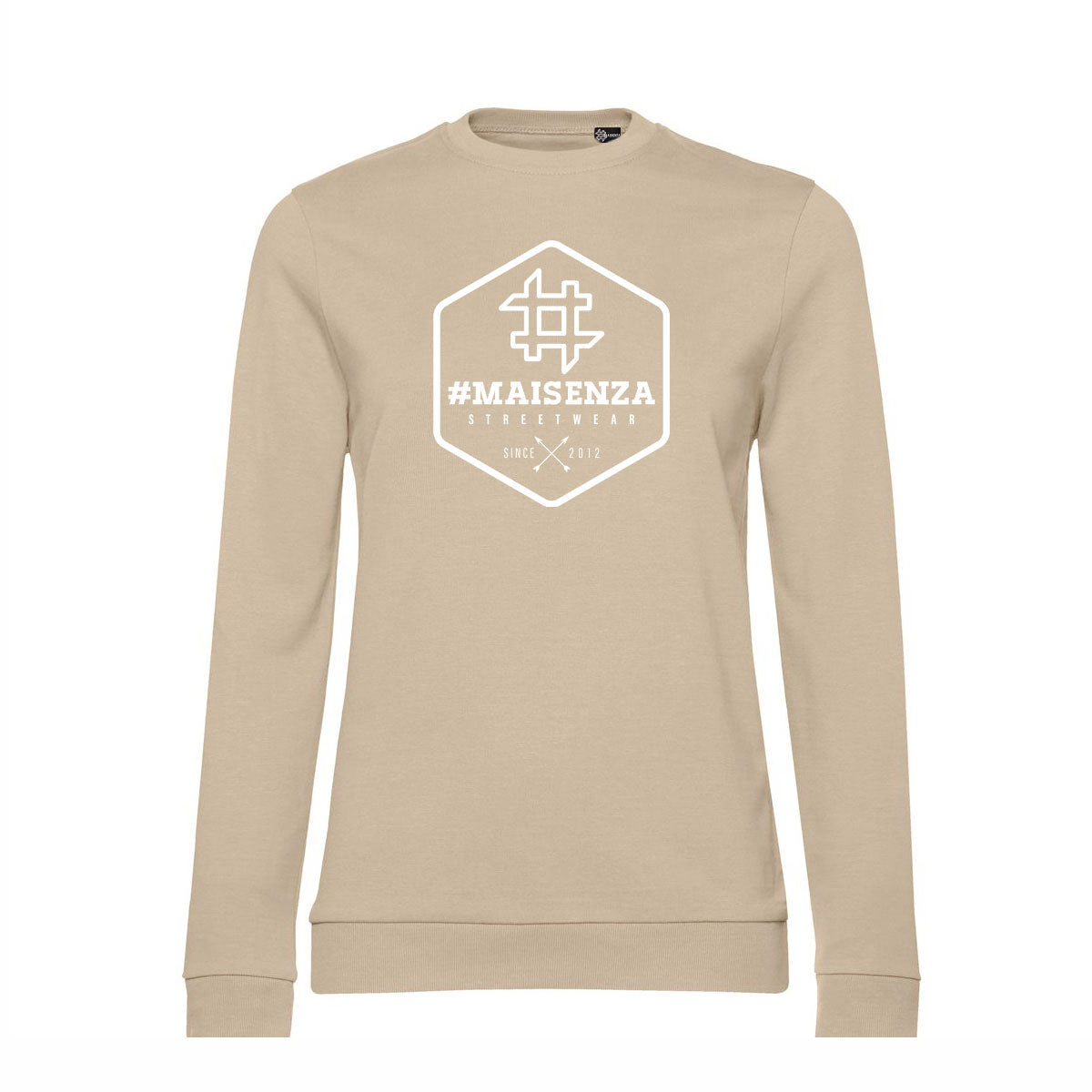 Felpa girocollo donna BOX LOGO - Desert