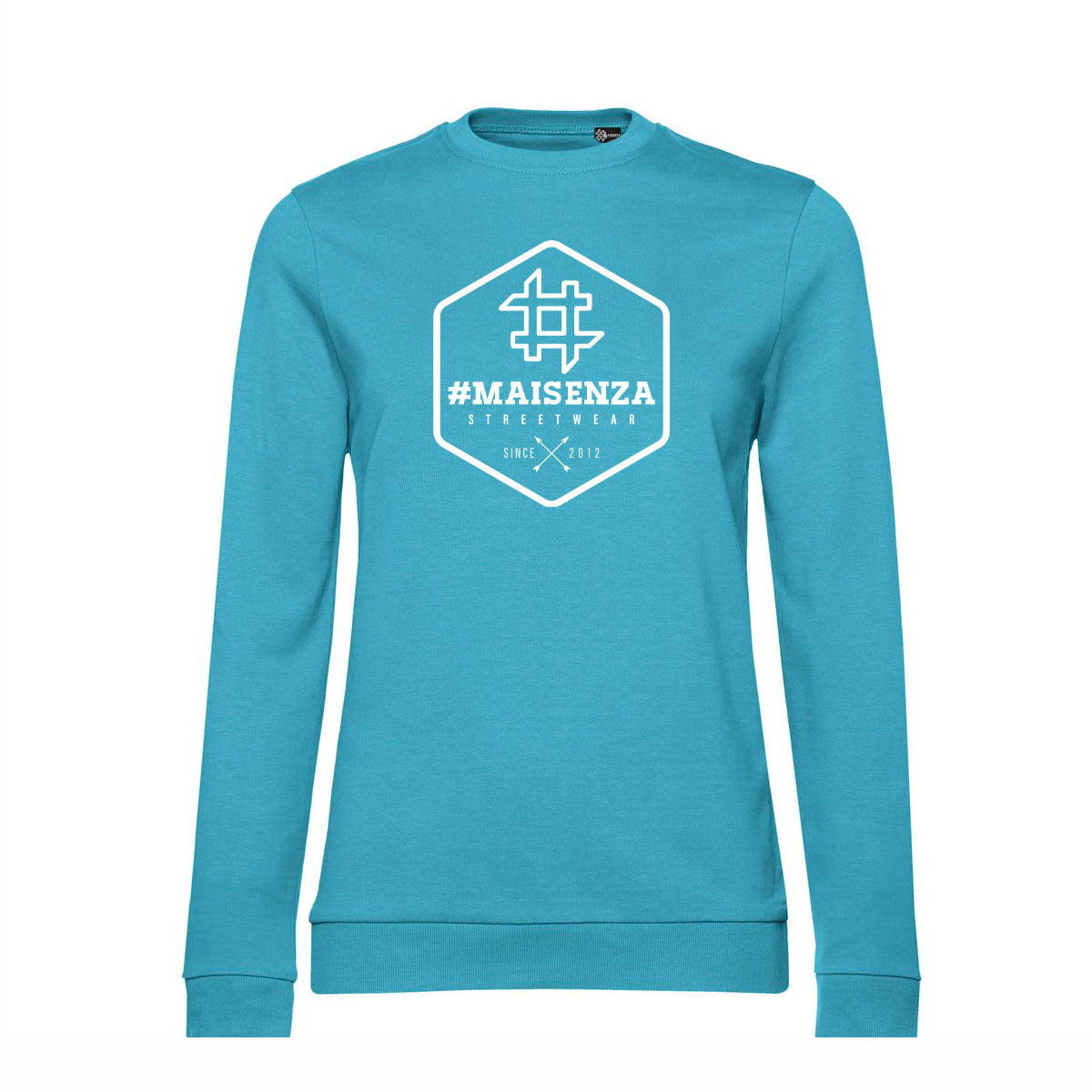 Felpa girocollo donna BOX LOGO - White