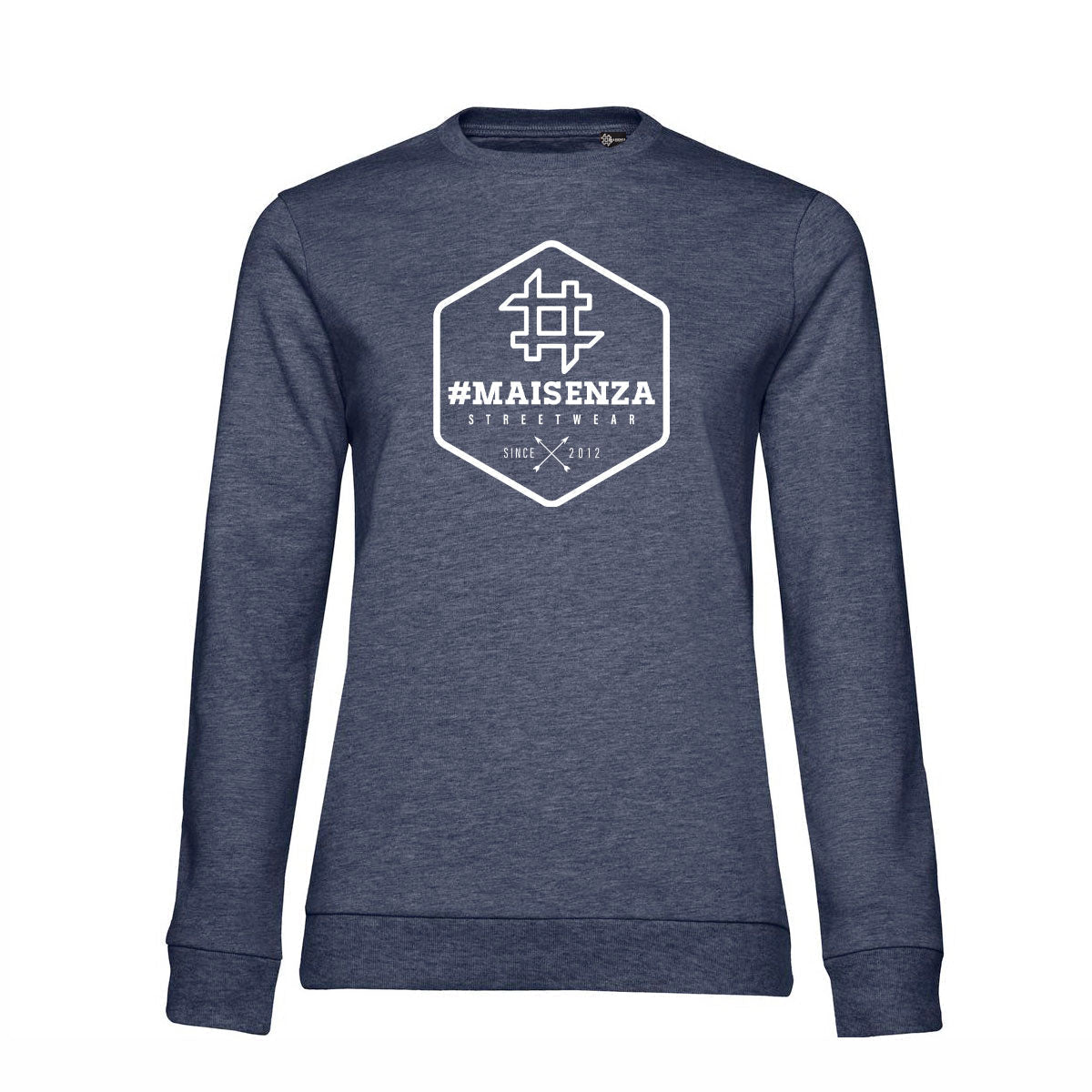 Felpa girocollo donna BOX LOGO - Asphalt