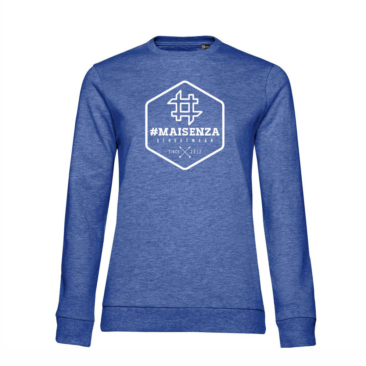 Felpa girocollo donna BOX LOGO - Heather Royal