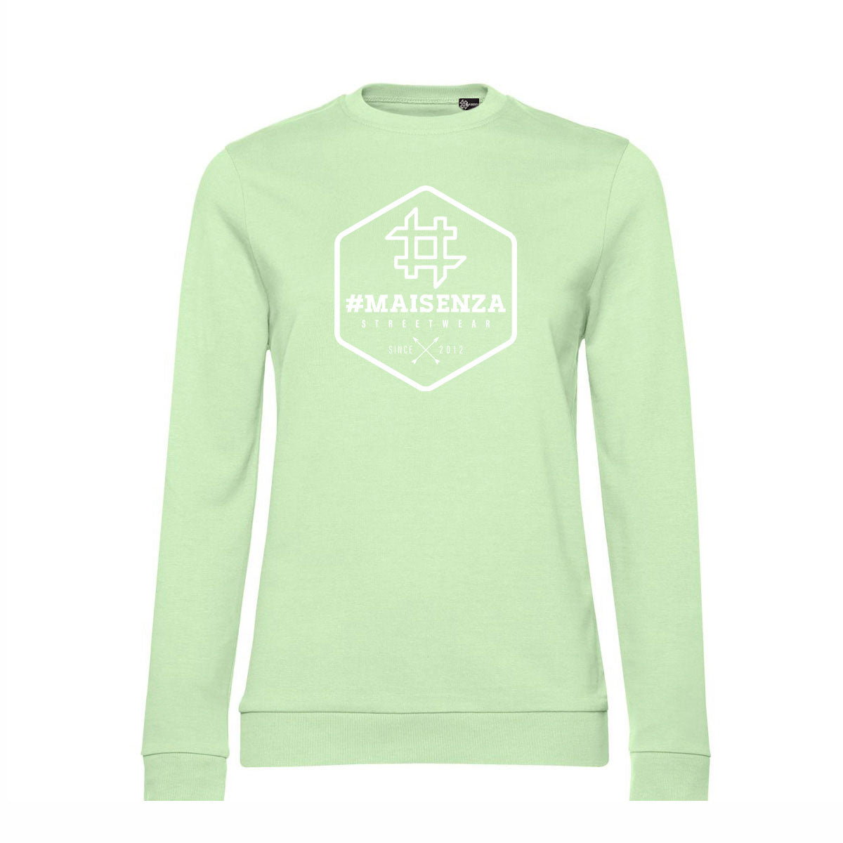 Felpa girocollo donna BOX LOGO - Light Jade