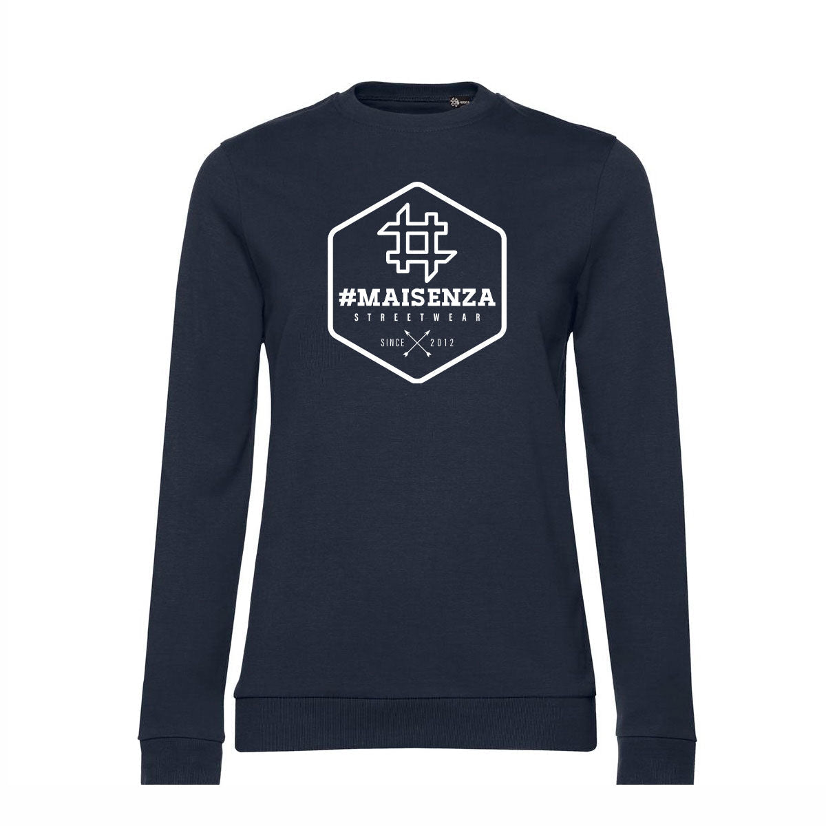 Felpa girocollo donna BOX LOGO - Navy