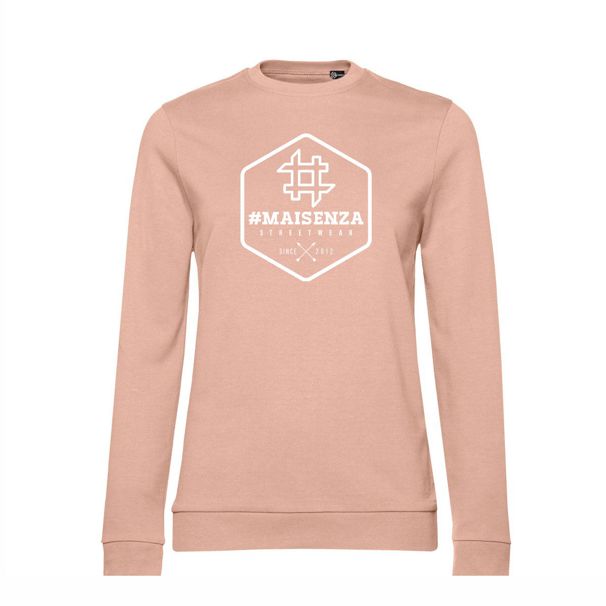 Felpa girocollo donna BOX LOGO - White