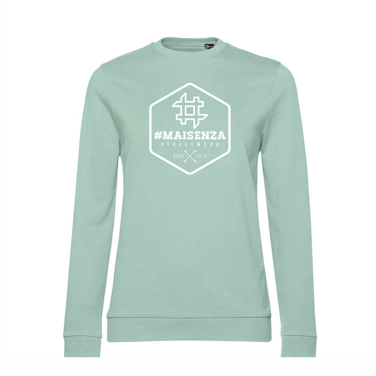 Felpa girocollo donna BOX LOGO - White