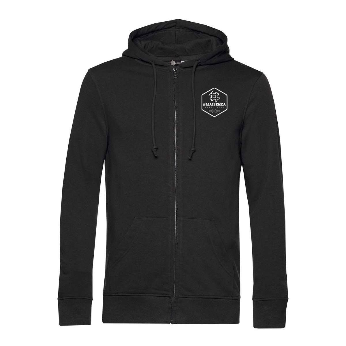 Felpa zip con cappuccio uomo BOX LOGO - Asphalt