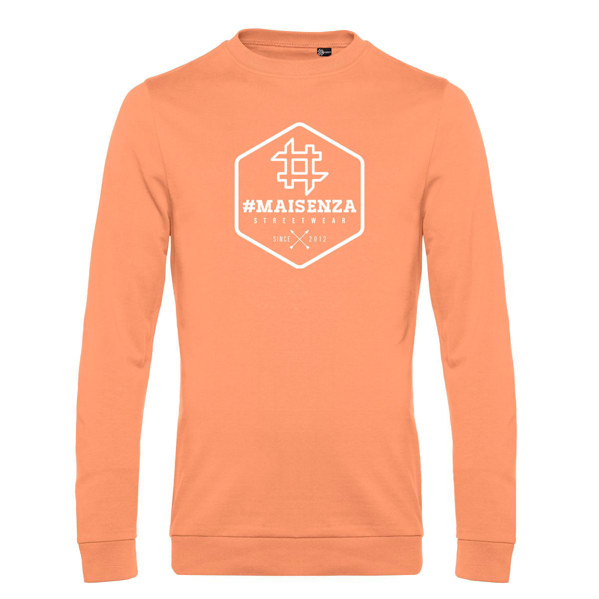 Felpa girocollo uomo BOX LOGO - Melon Orange