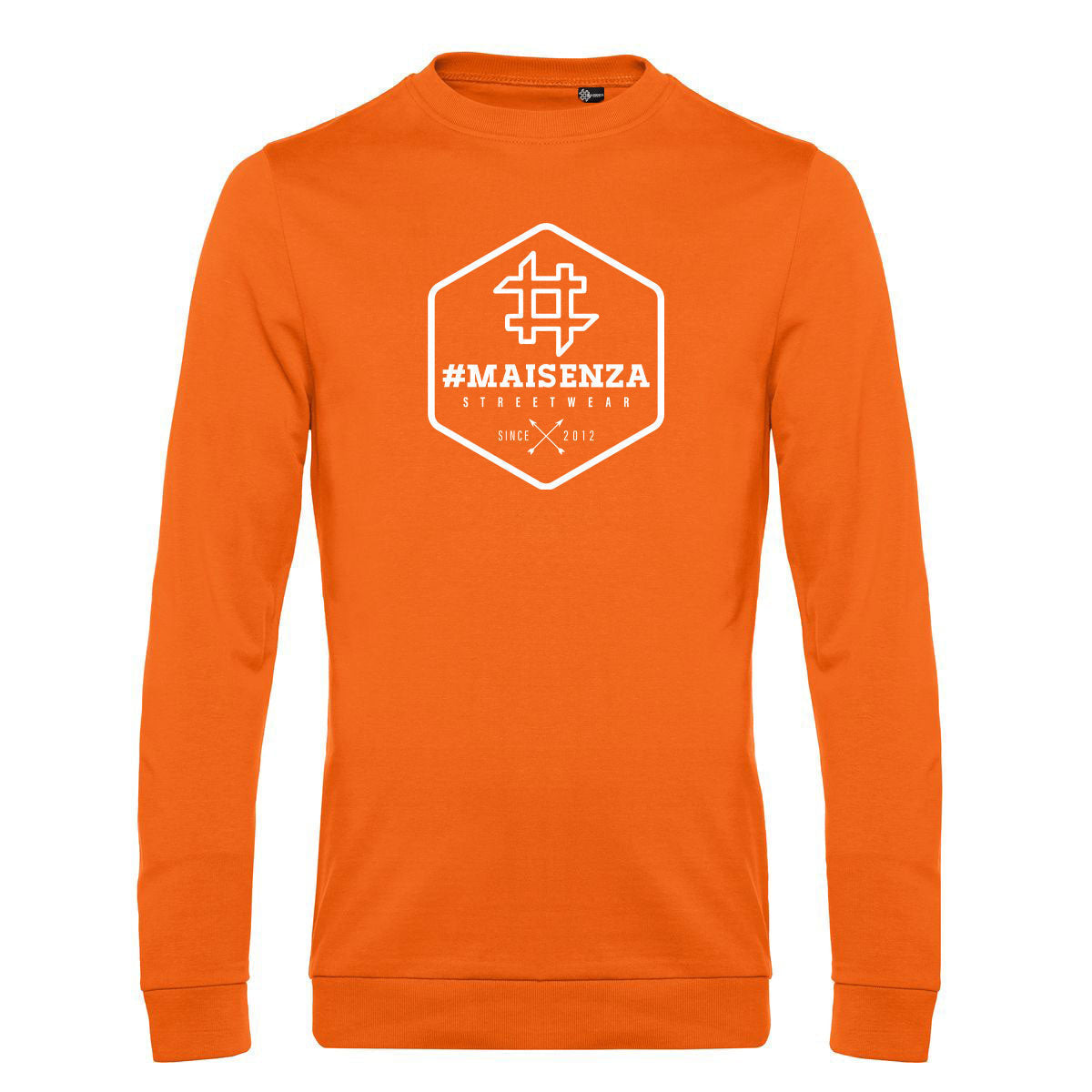 Felpa girocollo uomo BOX LOGO - Pure Orange