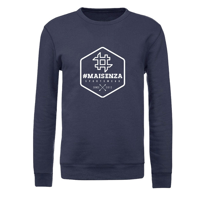Felpa girocollo Uomo Box Logo Crewneck - Navy