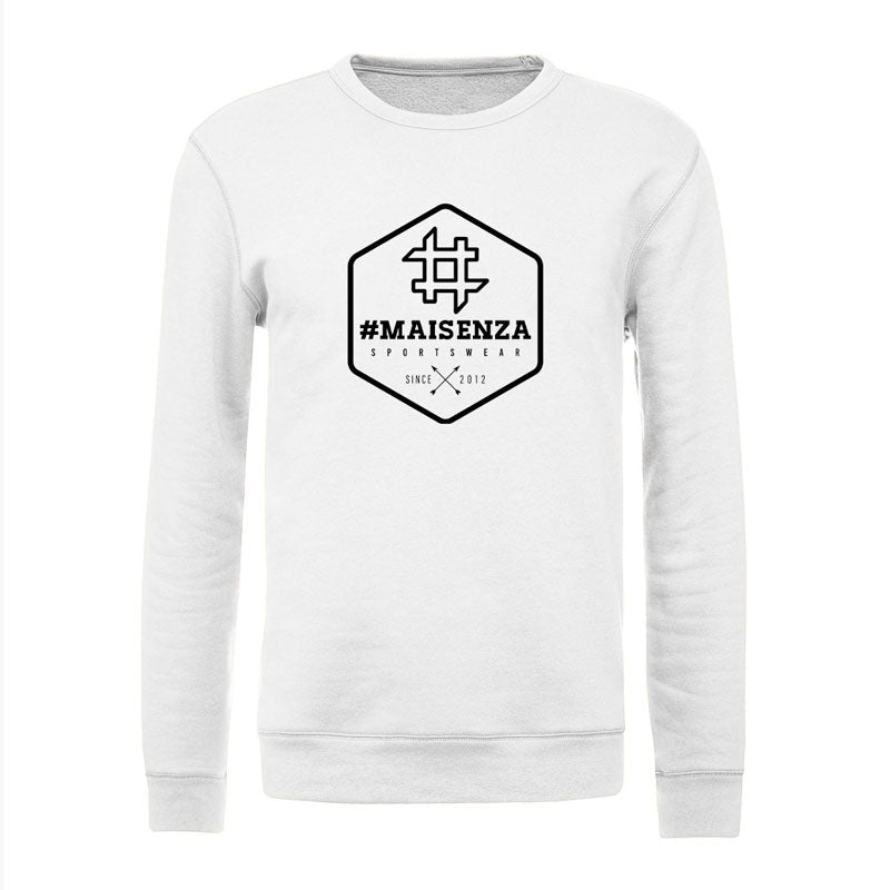 Felpa girocollo Uomo Box Logo Crewneck - Bianco