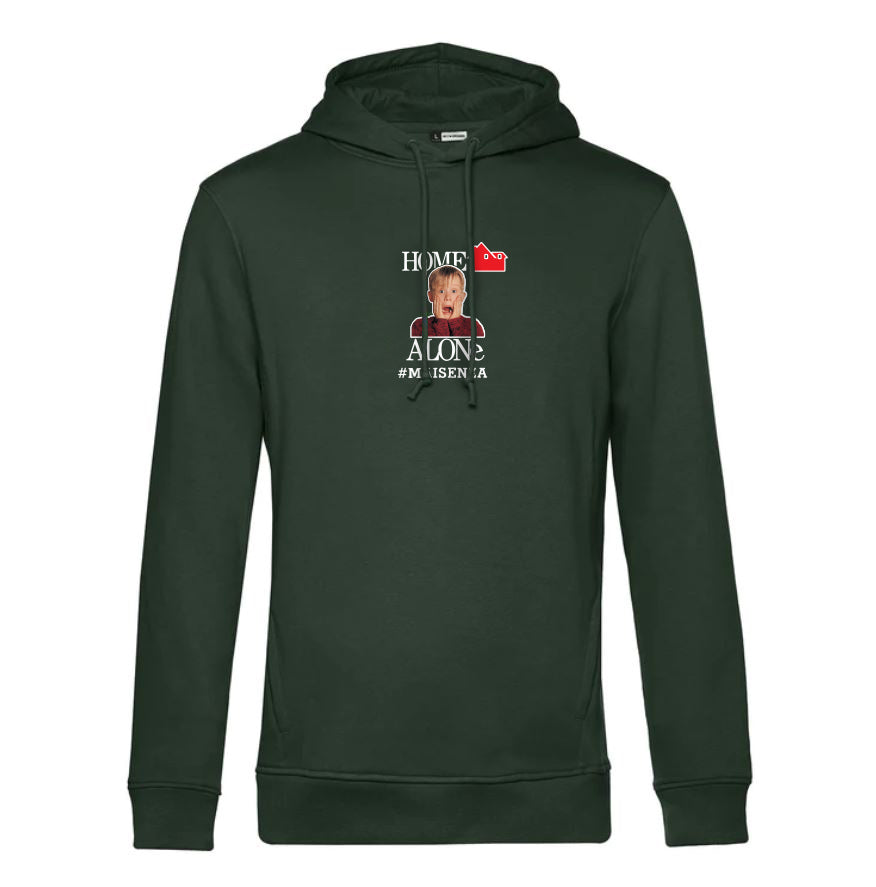 Felpa con cappuccio Uomo Home Alone - Verde bottiglia