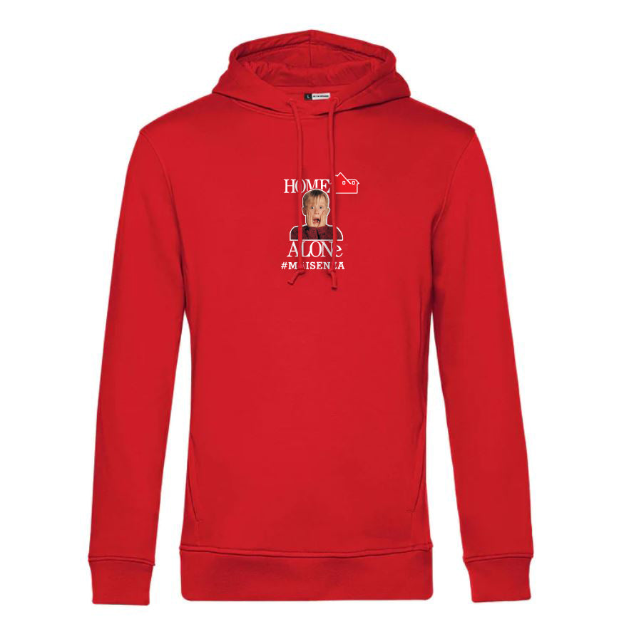 Felpa con cappuccio Uomo Home Alone - rosso