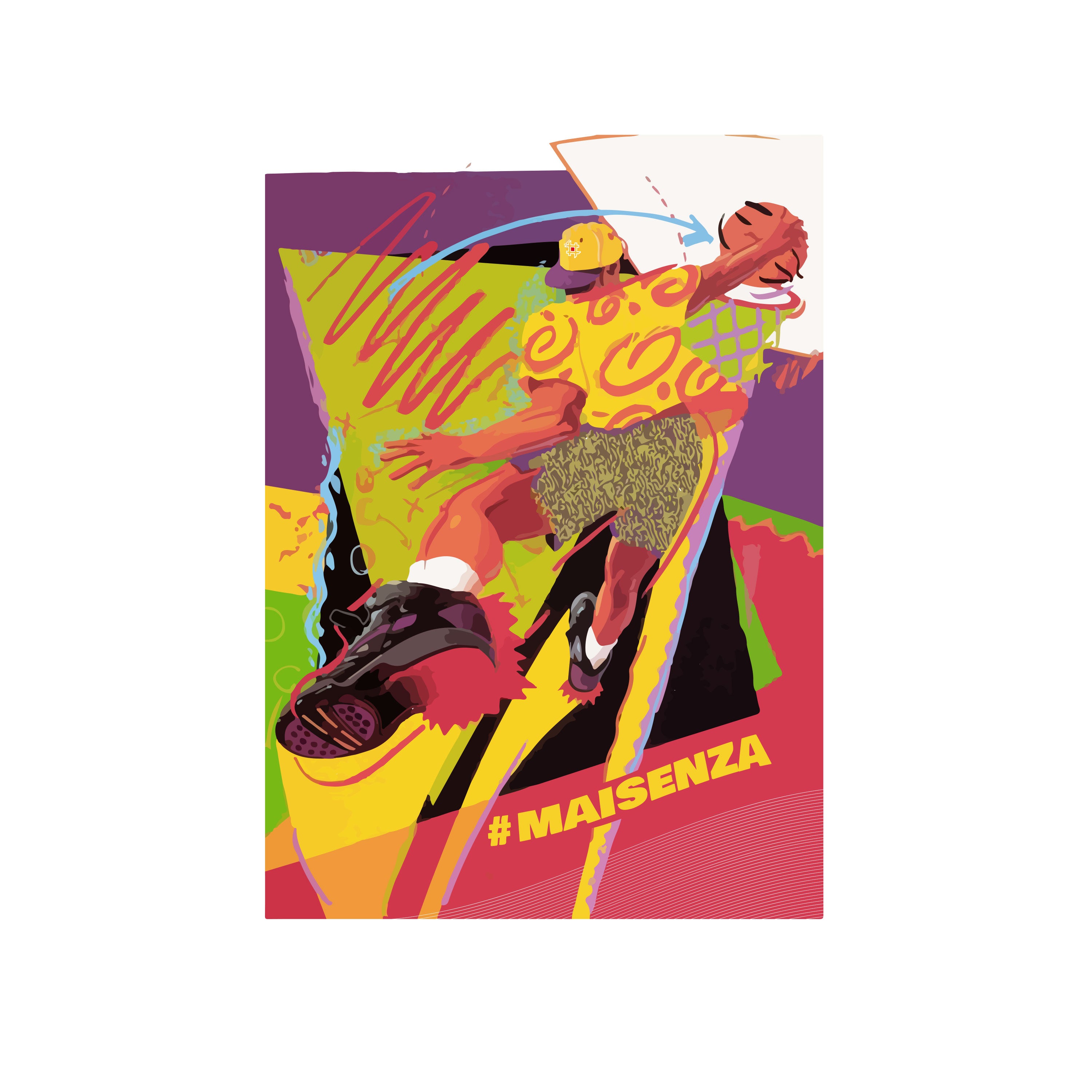 Felpa Maisenza # Sport Graphic Basket Graffiti - Rust