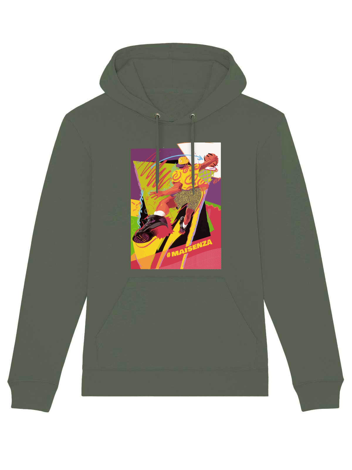 Felpa Maisenza # Sport Graphic Basket Graffiti - Verde scuro