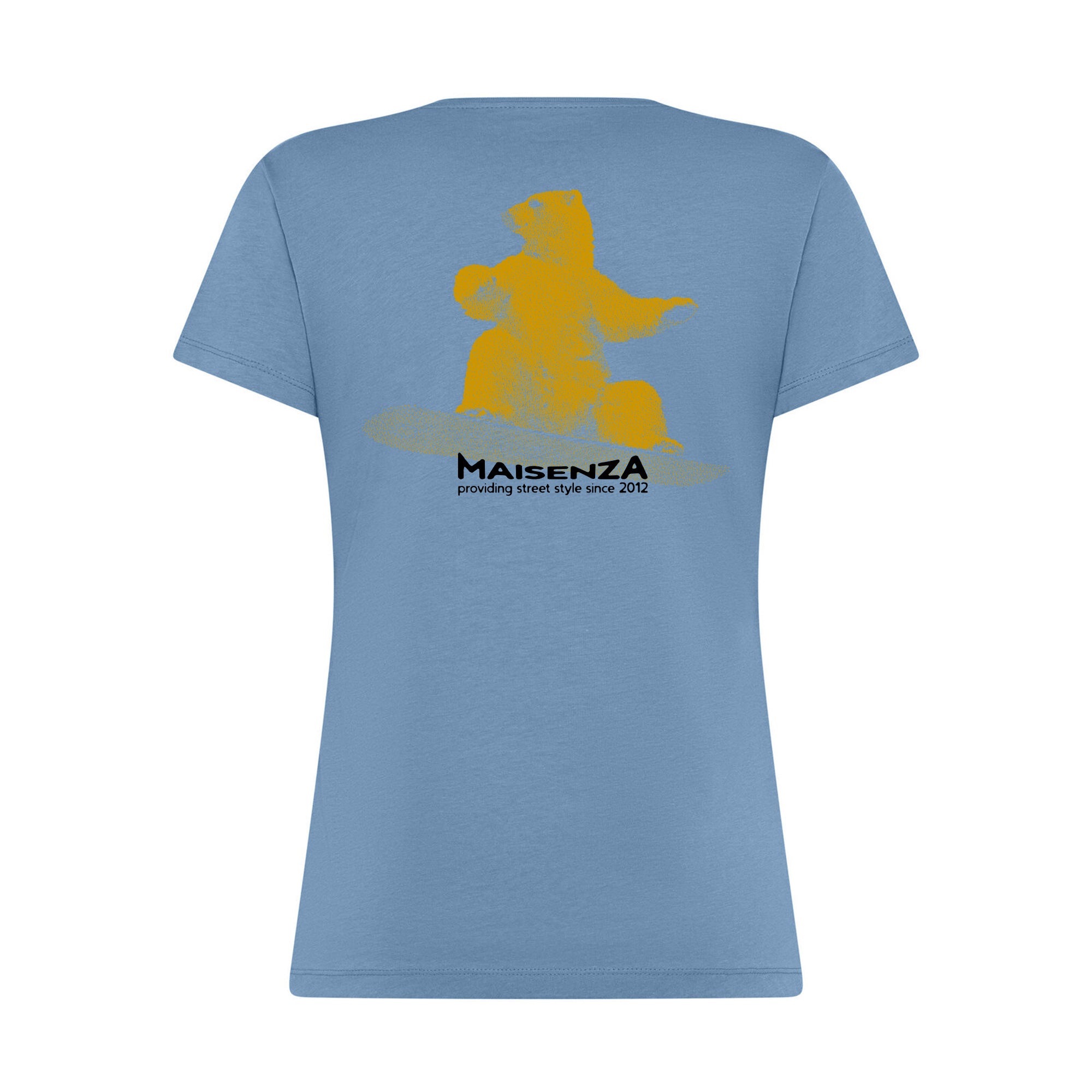 T-shirt Glitch Donna - Orso snowboarder