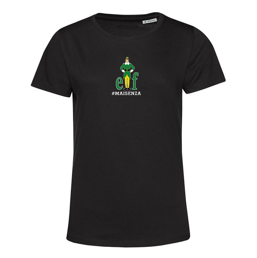 T-shirt organica Donna Elf - Nero