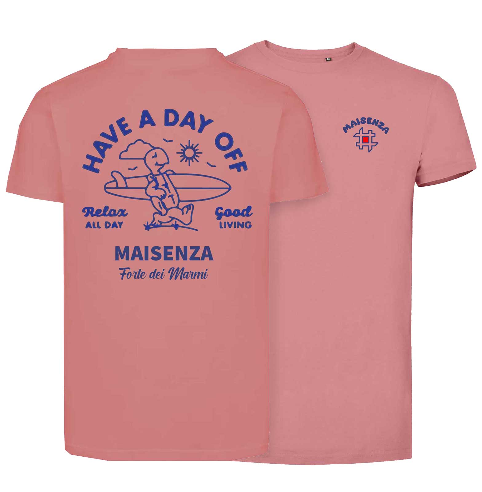 T-shirt Maisenza # Uomo Have a day off - rosa