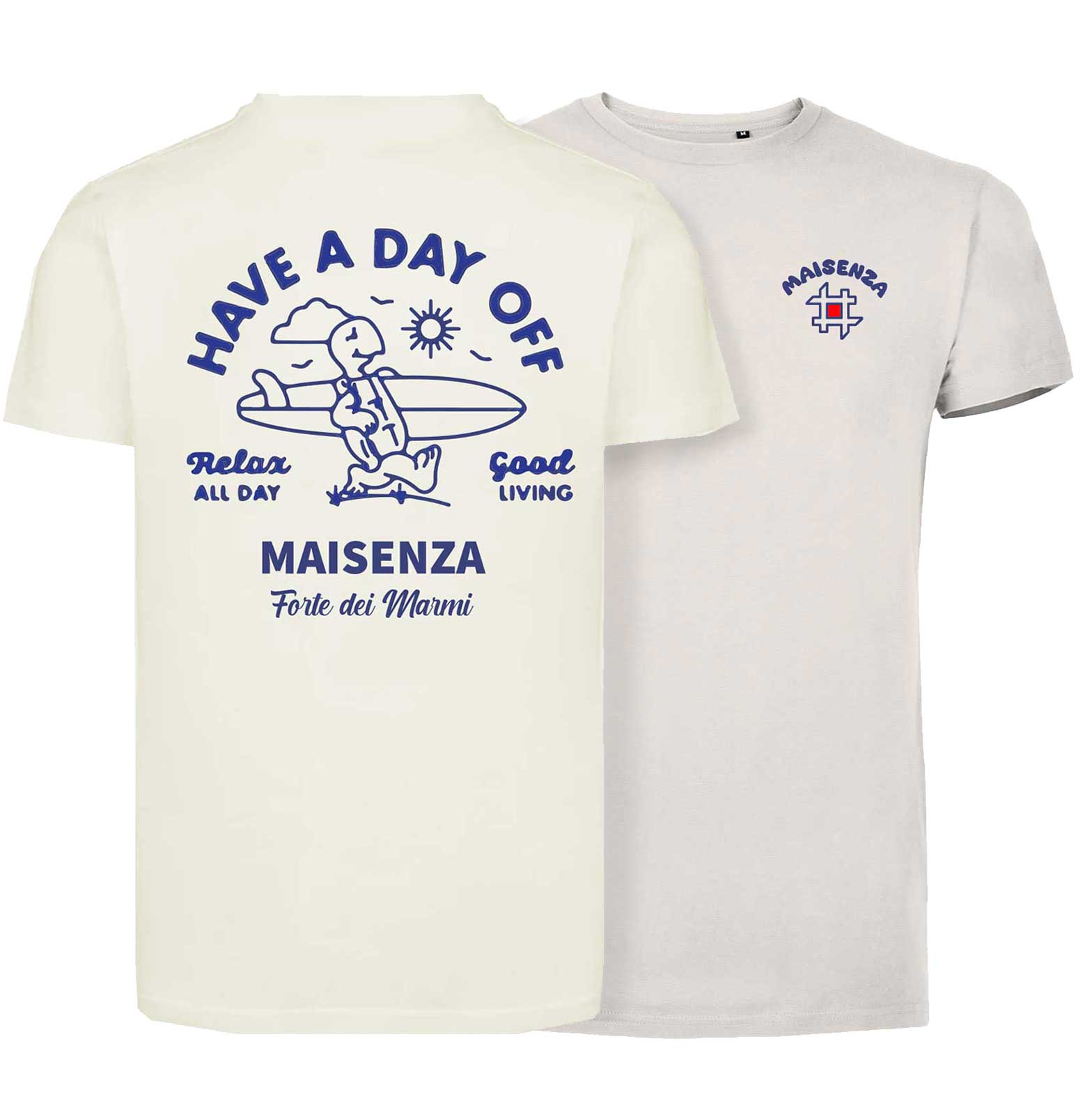 T-shirt Maisenza # Uomo Have a day off - bianca