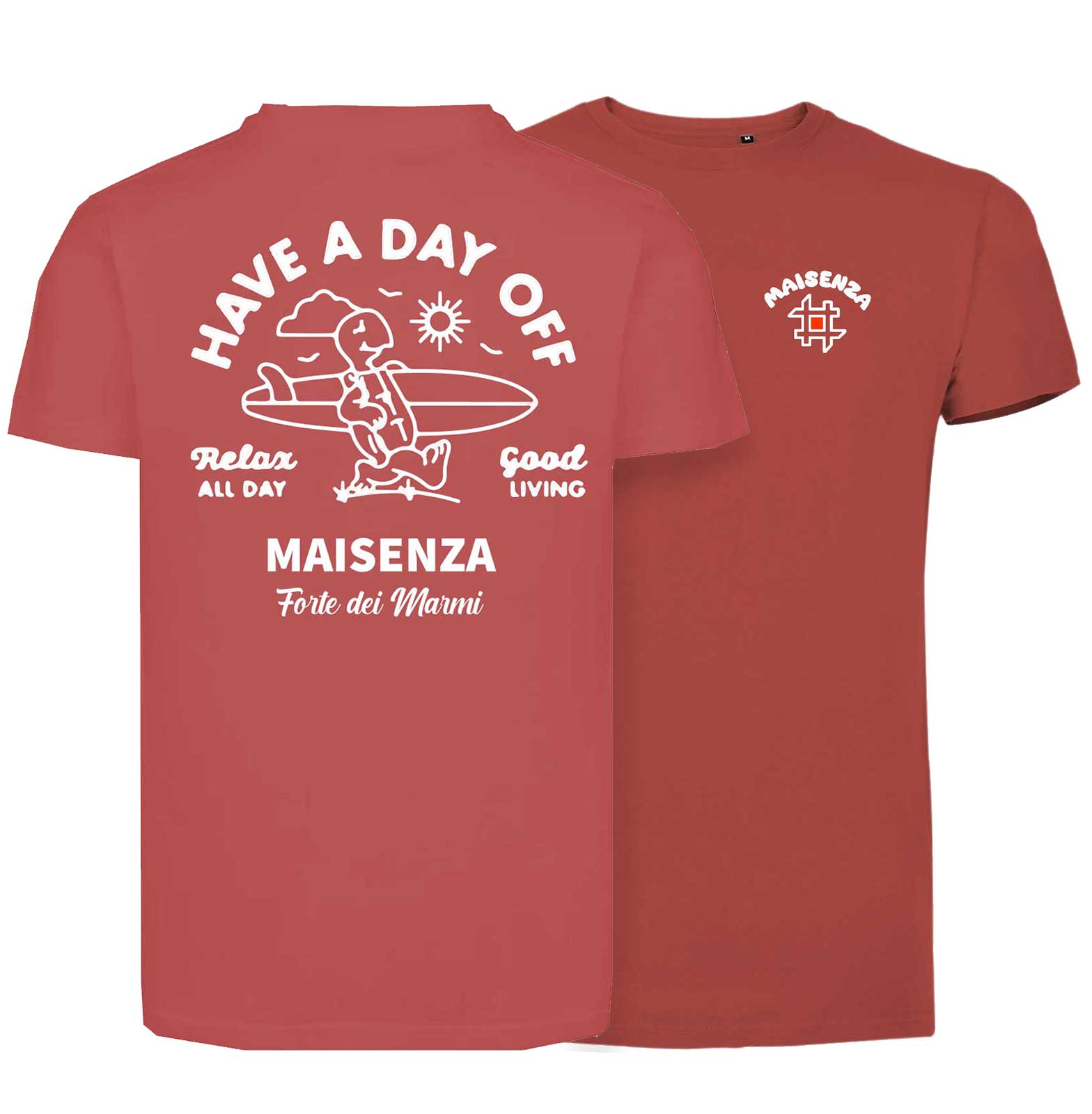 T-shirt Maisenza # Uomo Have a day off - ruggine