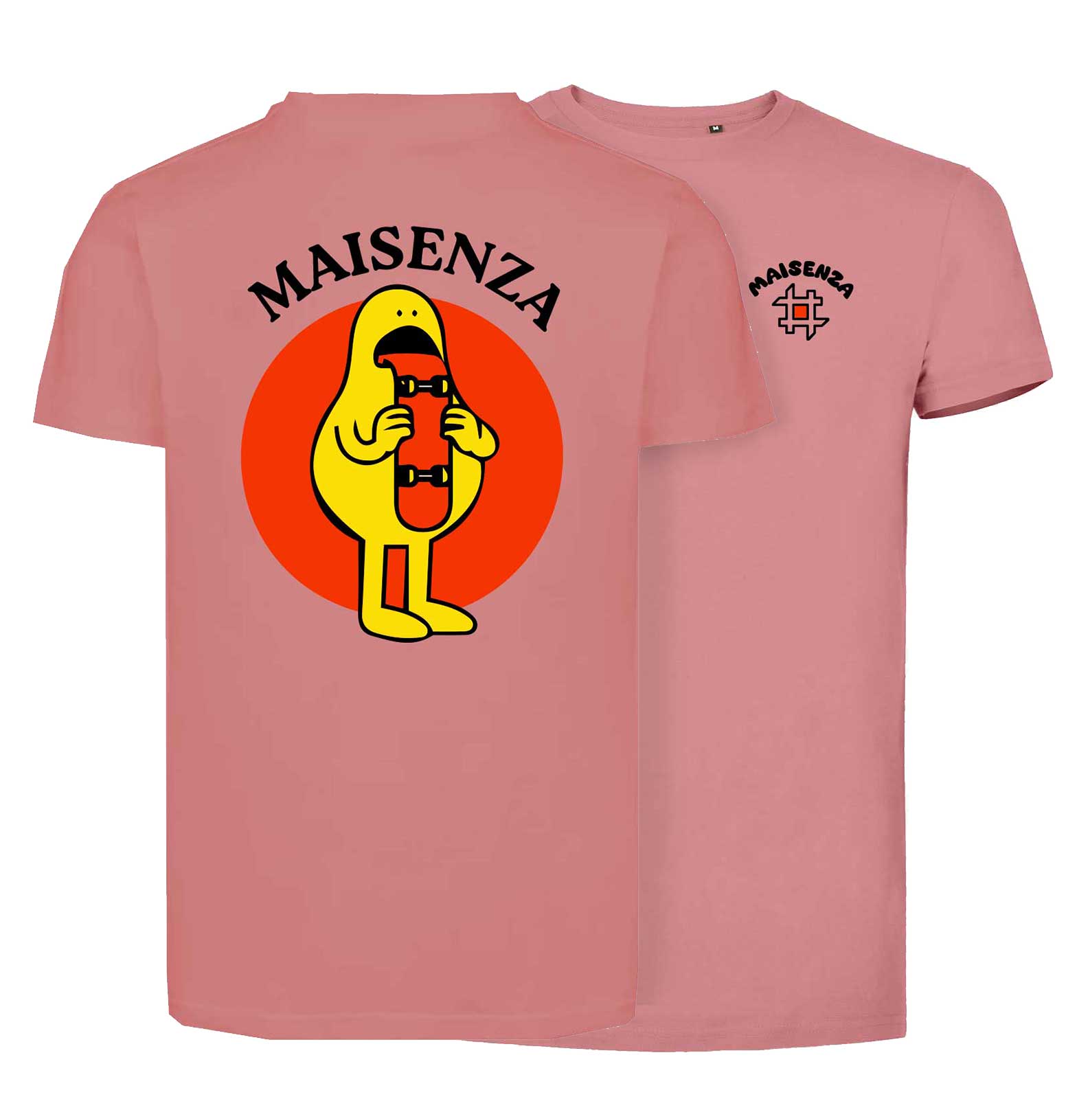 T-shirt Maisenza # Uomo Tongue Skate - rosa