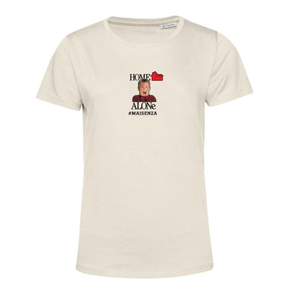 T-shirt organica Donna Home Alone - Off White