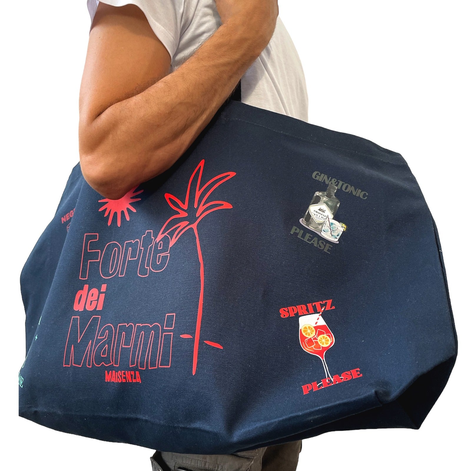 Oversize Tote Bag Forte dei Marmi - Blue Navy