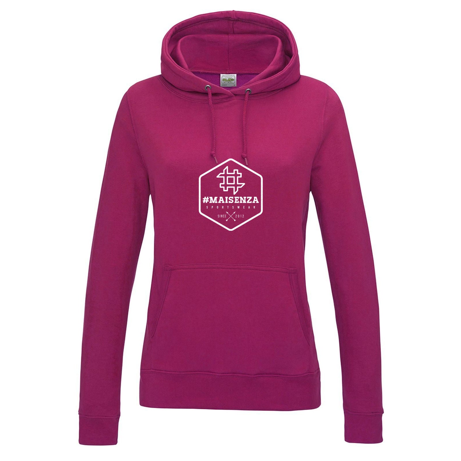 Box logo hoodie donna - Fucsia