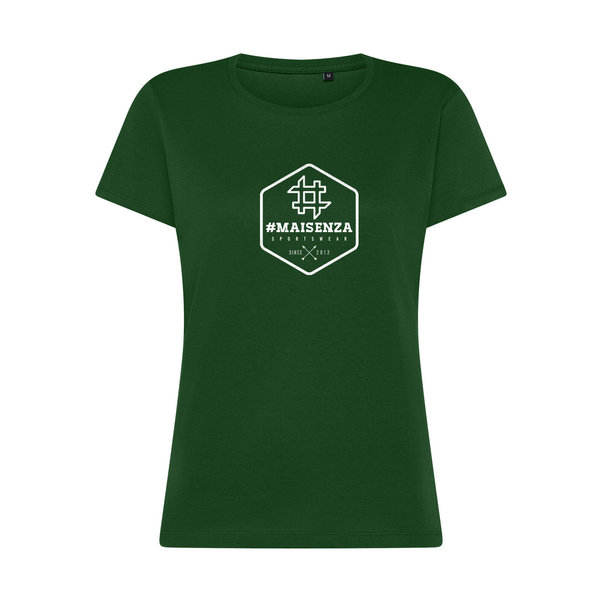 Box logo tee donna - Verde foresta, fronte