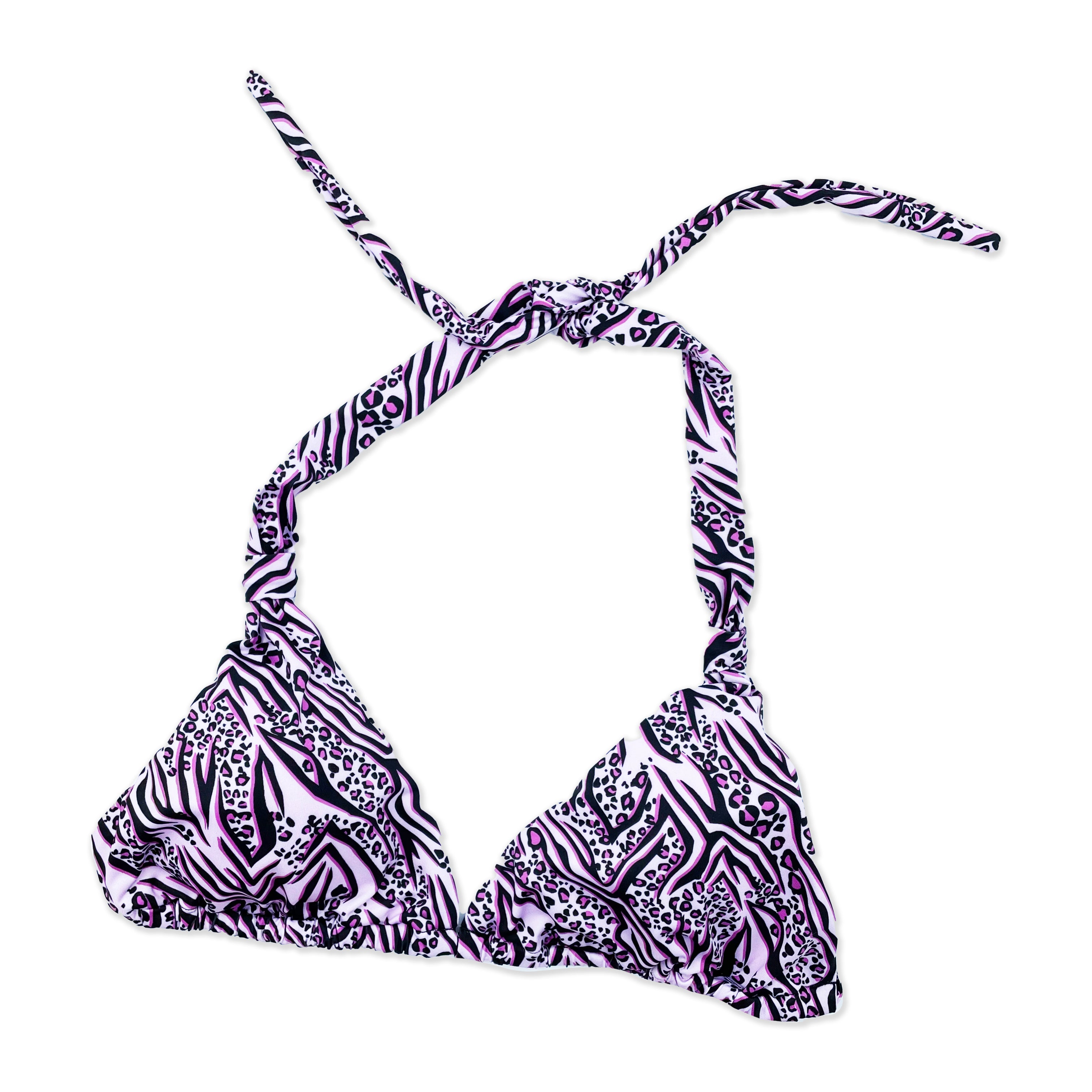 Top Triangolo - Leopard rosa