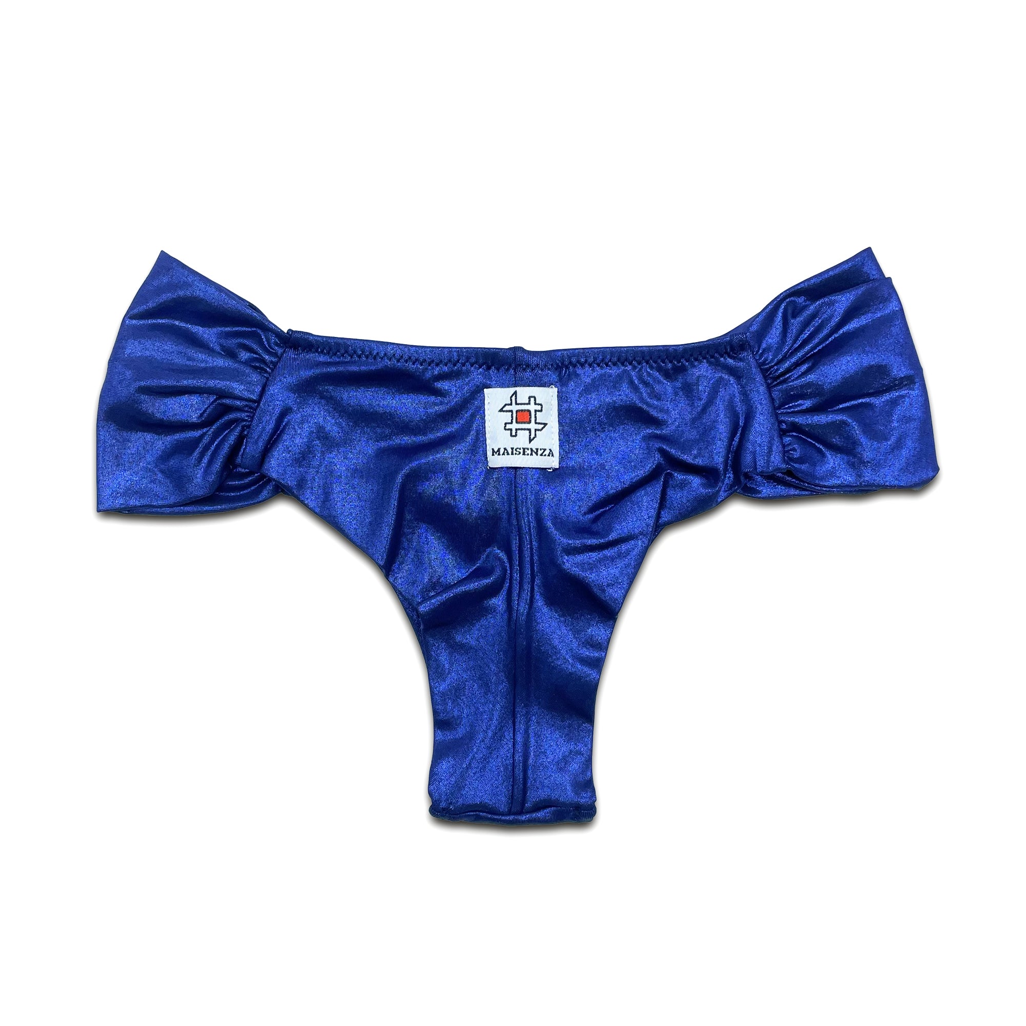 Monokini Fascia - Lurex blu oceano