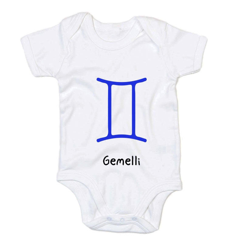Body neonato con stampa Zodiaco - Gemelli