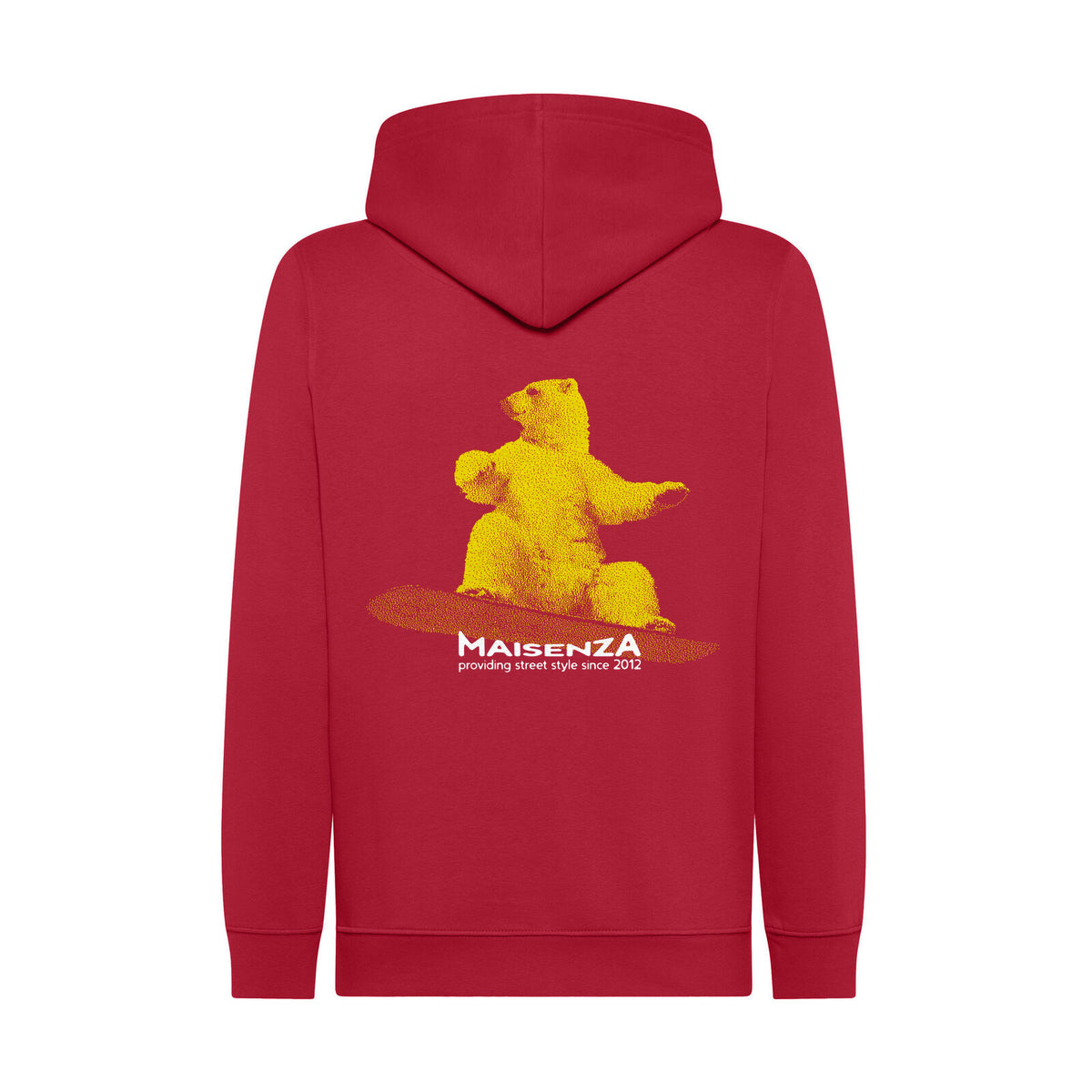 Glitch Bear hoodie Cardinal retro - Maisenza # Forte dei Marmi