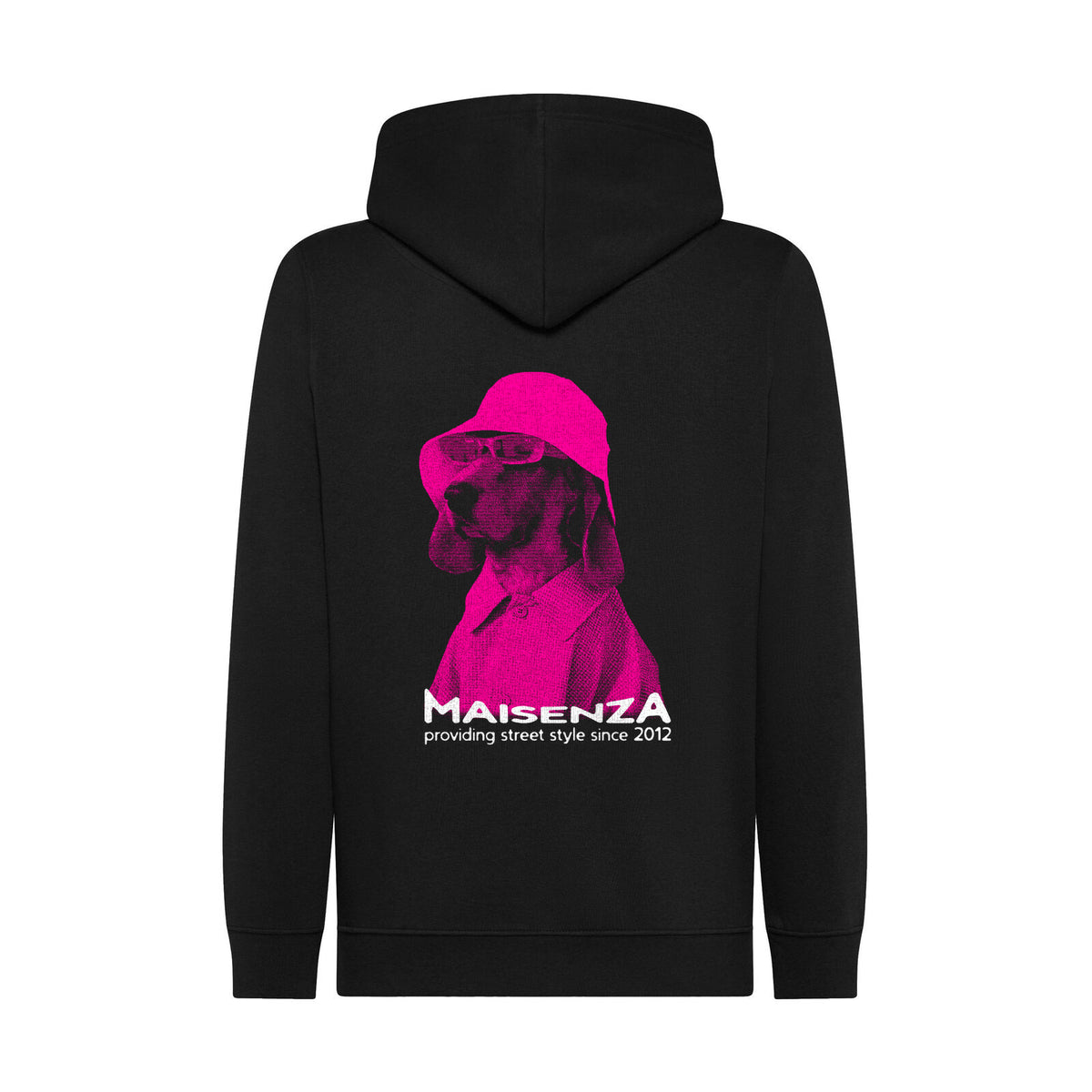 Glitch Dog hoodie Nero retro - Maisenza # Forte dei Marmi