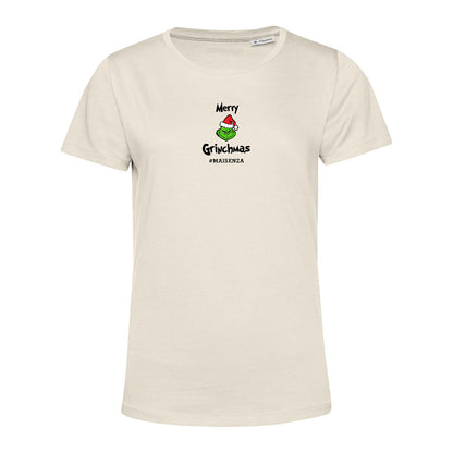 T-shirt organica Donna Grinch - Off White