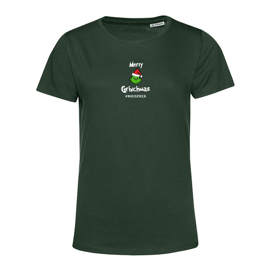 T-shirt organica Donna Grinch - Verde bottiglia