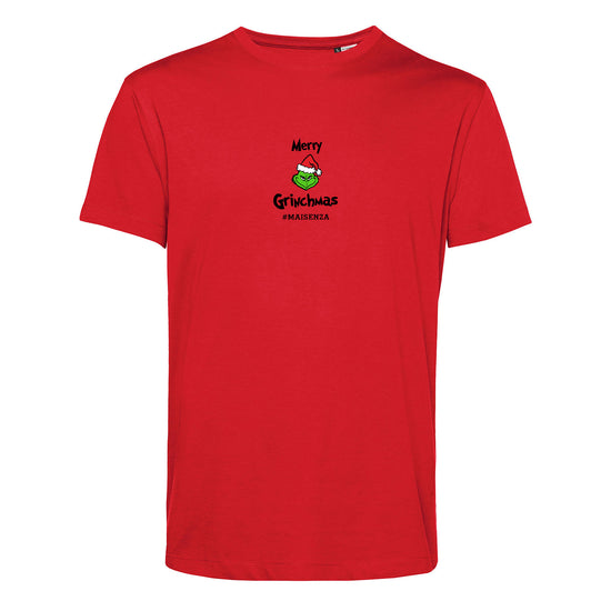 T-shirt organica Uomo Grinch - Rosso