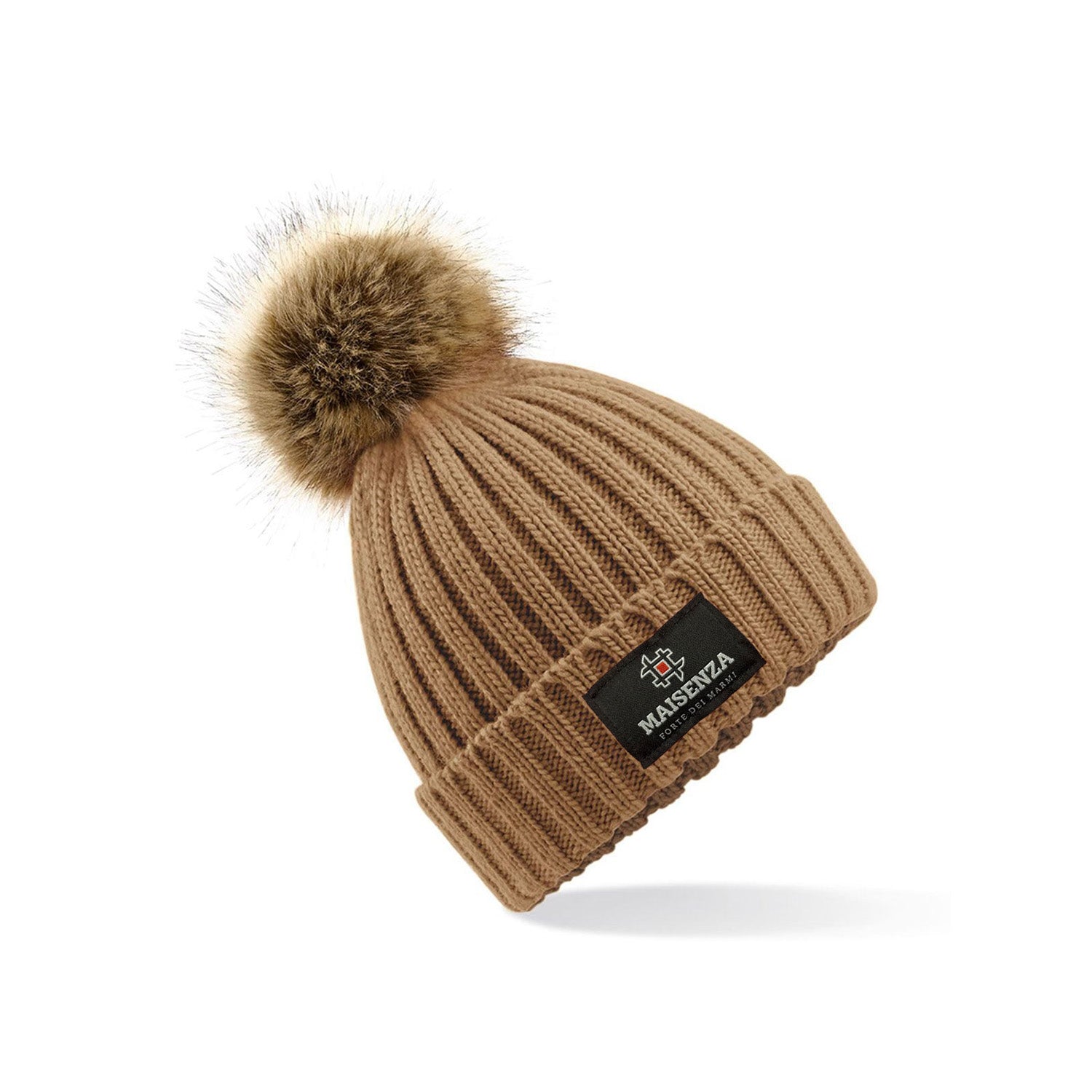 Cappello di lana con pom pom Hygge Beanie Maisenza # - Biscotto