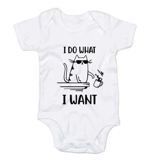 Body neonato con stampa - Gatto faccio quello che voglio