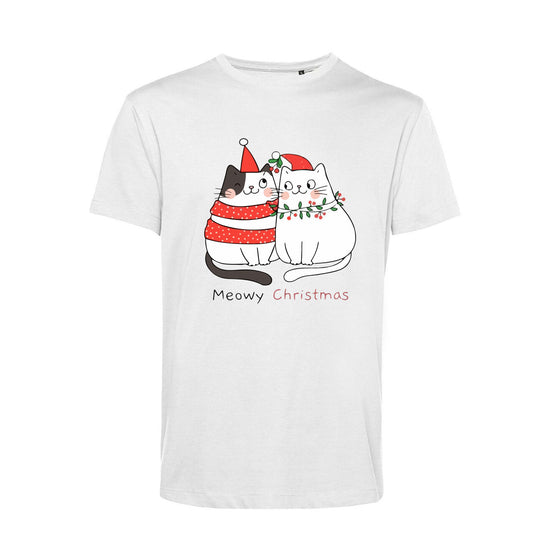 T-Shirt Stampata Natalizia - Meowy Christmas