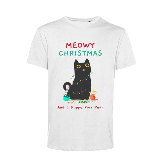T-Shirt Stampata Natalizia - Meowy Christmas 2
