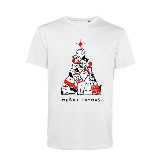 T-Shirt Stampata Natalizia - Merry catmas