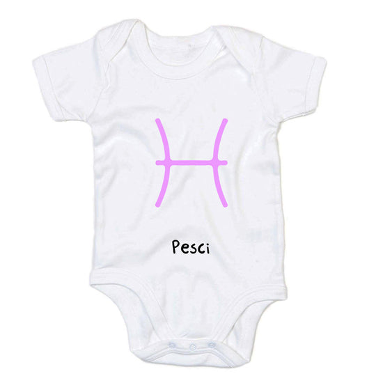 Body neonato con stampa Zodiaco - Pesci