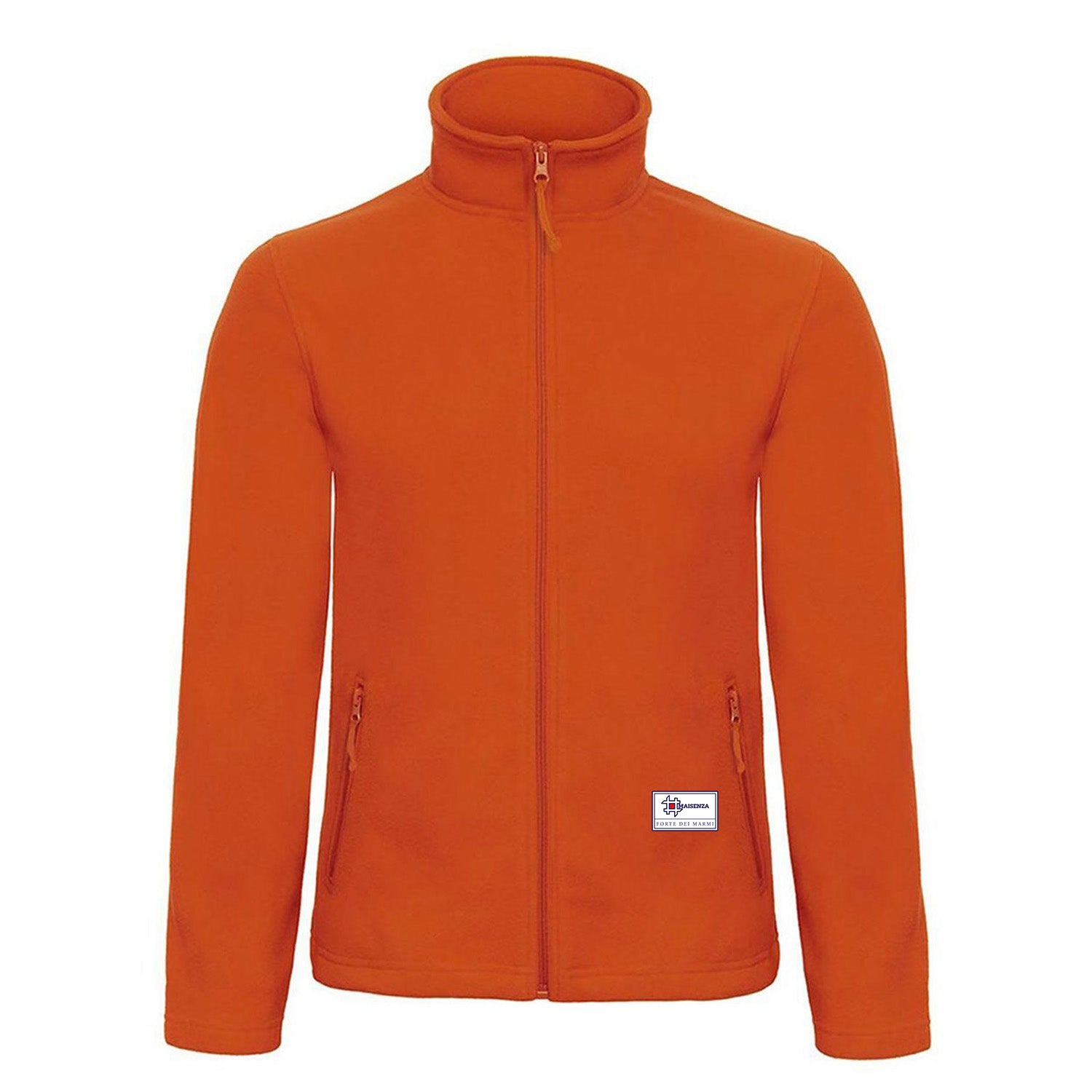 Sweater jacket in pile Label - Arancio