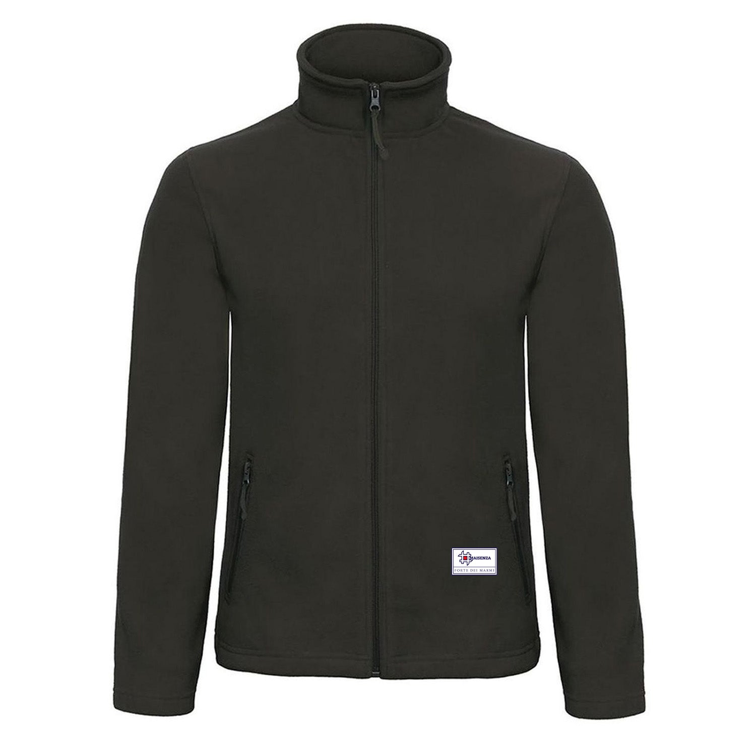 Sweater jacket in pile Label - Nero