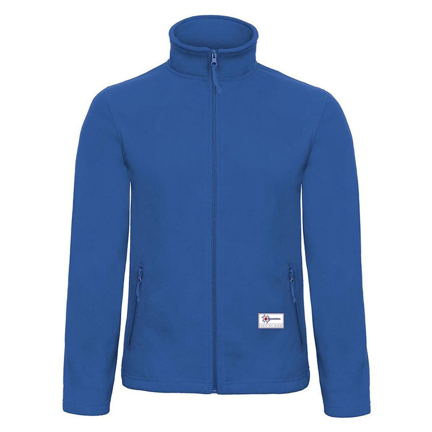 Sweater jacket in pile Label - Blu Royal