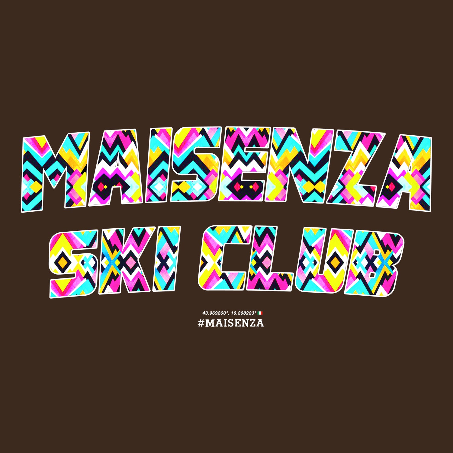 T-shirt Maisenza # Ski Club Tee - Cioccolata